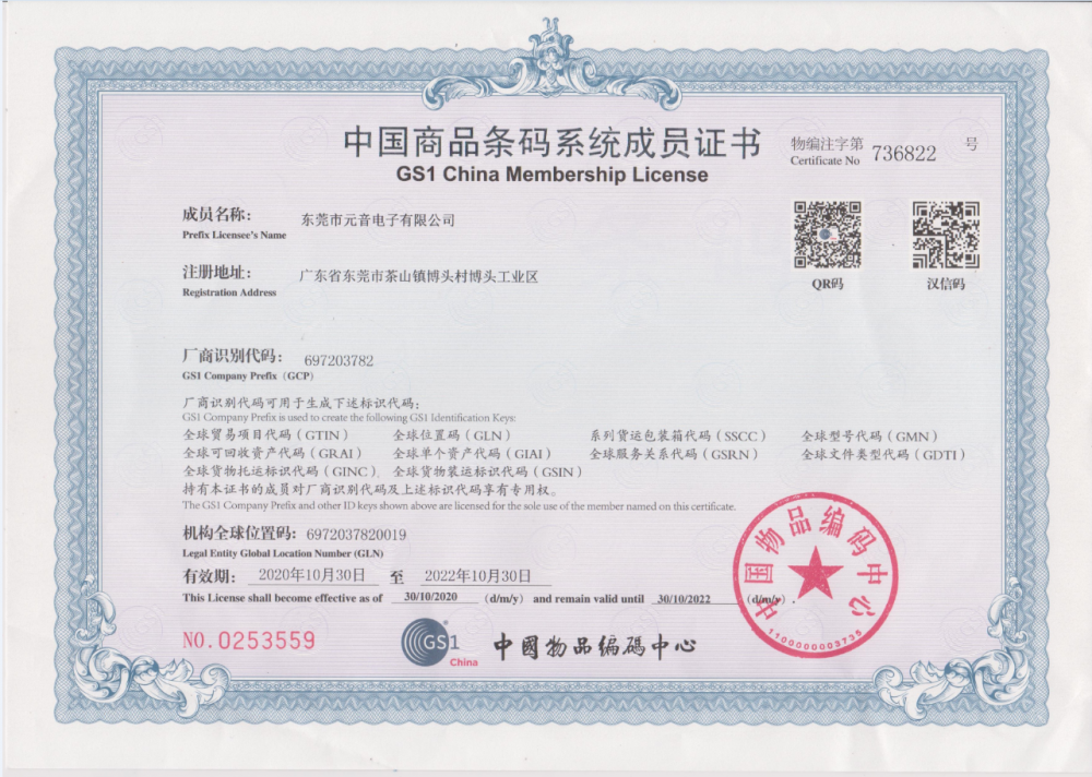 GS1 China Membership License