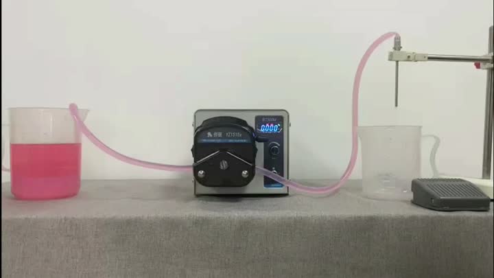 BT300M peristaltic pump foot switch control.mp4