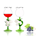 Artificial Blowing Creative Red Wine Glass Lily of the Valley Glass Wedding Happy Girl Gift Ceremony Sense Cup1