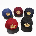 Men's High-Quality 6 Panel Metal Crown Snapback Hats with Flat Brim1