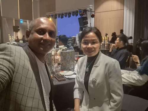 A meeting for the company's clients visiting Sri Lanka