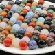20mm Chakra Gemstone Balls Untuk Meditasi Bantuan Tekanan Mengimbangi Hiasan Rumah Bulks Sfera Kristal Digilap