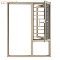 Windows in alluminio standard europeo Vendita a caldo Pannelli Double Swing Style Design sezionale vetro con persiane1