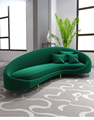 Designs modernes meubles de maison Ensemble vert 3 siège en cuir PU Fabric Couch Velvet Sectional salon Sofa1