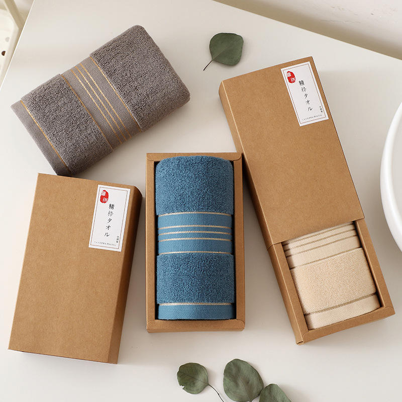 Terry Cotton Hand Towels With Luxury Gift Box