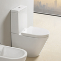 Modern Ceramic Two-Piece Toilet with P-Trap Wash Down1