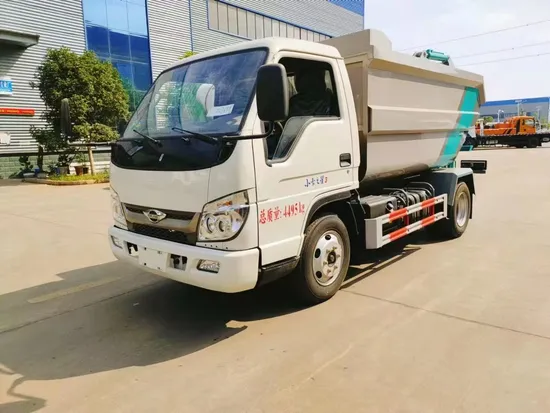 Trak Sampah Padat Foton 4X2 4cbm untuk Jalan Kediaman Sempit1