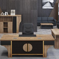 Luxury Modern Office  Table  Furniture Wooden OEM Customized Wood Style CEO Table1