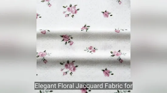 เทคโนโลยีใหม่ผ้า Jacquard ลายดอกไม้หรูหราสำหรับเครื่องแต่งกายแฟชั่นสตรี1