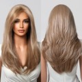 Ainizi New Arrival High Quality Future Fiber Heat Resistant Synthetic Blonde Mixed Platinum 13x6 Lace Front Wigs for White Women1