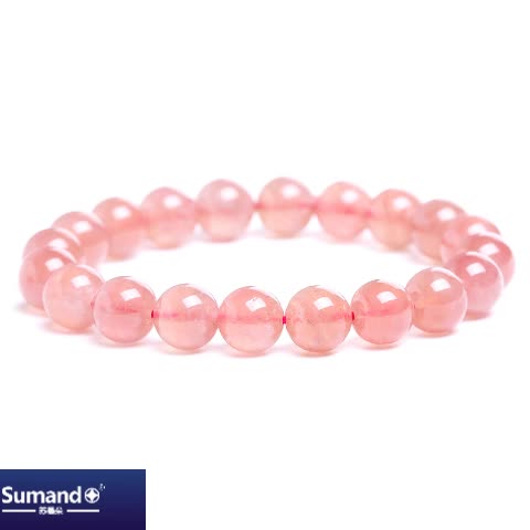 Mercas de pedra de pedra do quartzo de rosa natural Bracelet rosa de rosa com hematita amarela Jade lado a lado Bracelet1