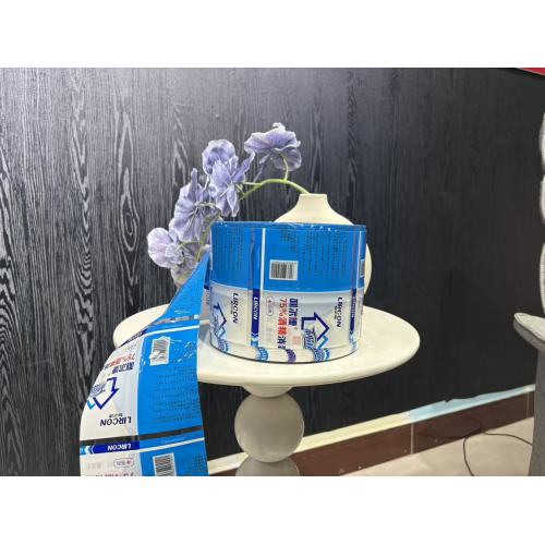 Heat-shrinkable color-printed labels for disinfectant