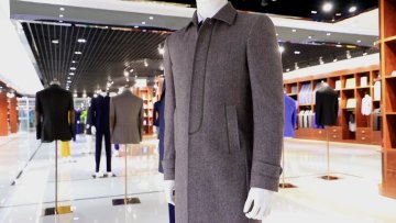 OEM Grey Stripe 2022 Winter Coats custom men's coats wool formal long coat for men1