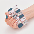 Wholesale Pack of 14pcs Artificial Nail Stickers - 3D Nail Decals & Gel Strip Designs1