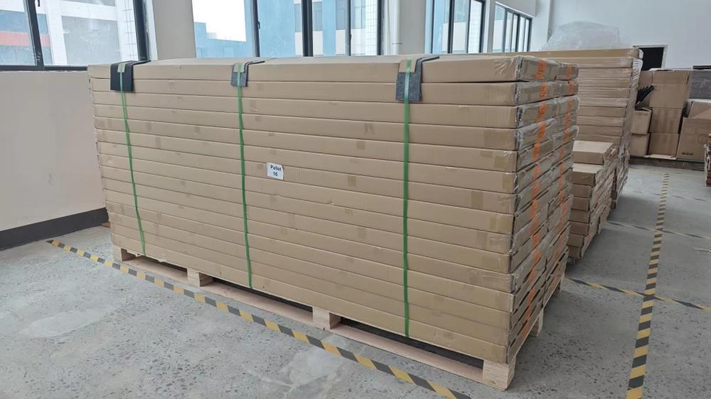 Production process for slatted acosutic panel 7