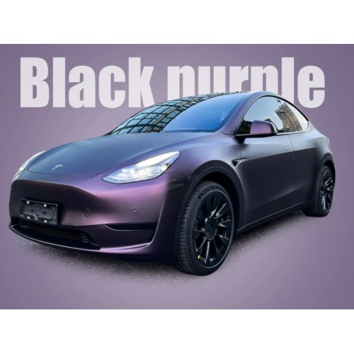 Haustier Satin Black Magic Purple Color Wrap Film