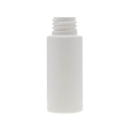 Frasco de HDPE de cilindro branco de 1 OZ/30ML com pescoço 20/410