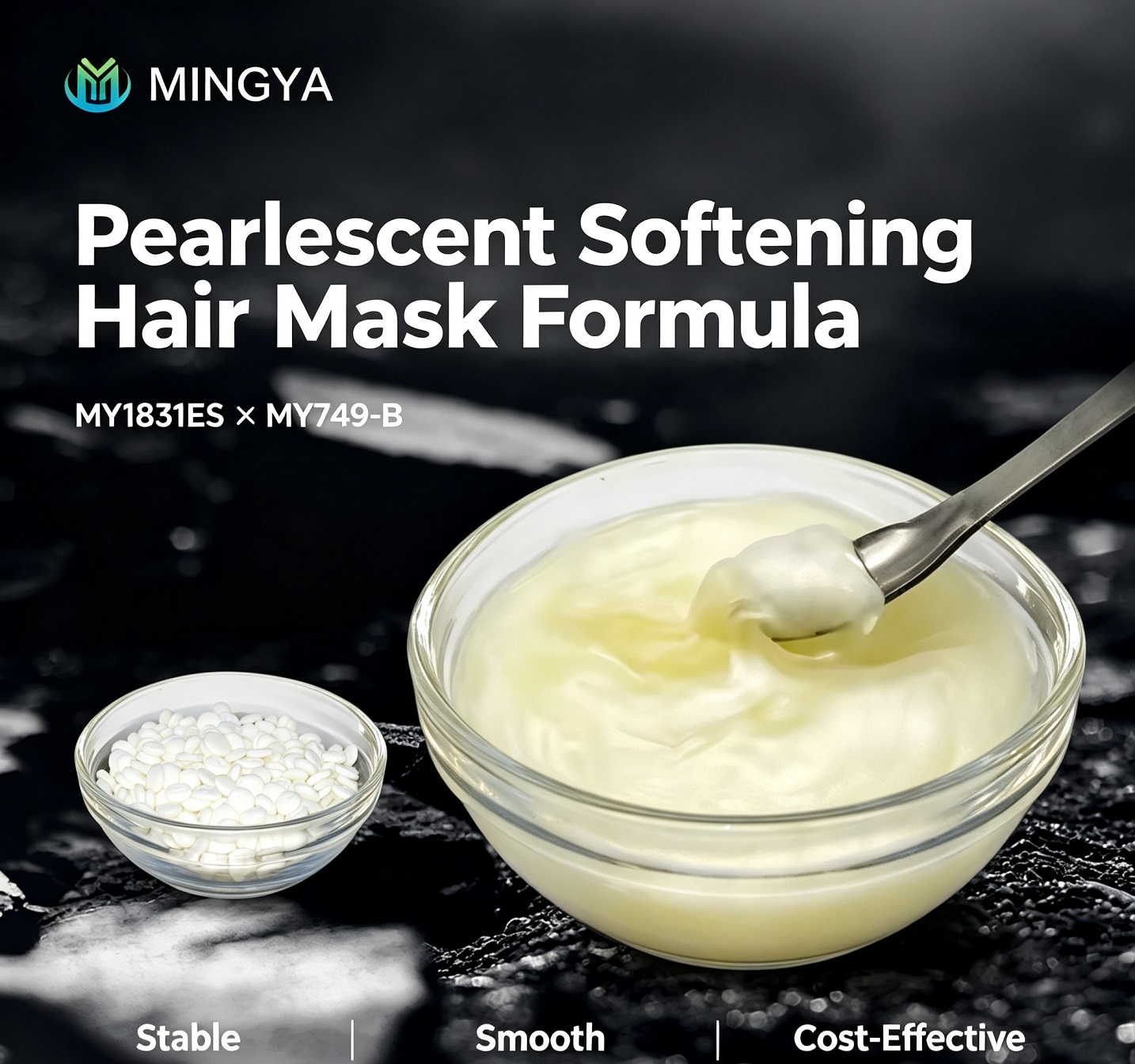 Pearlescent Hair Mask Formula with Cationic Conditioner