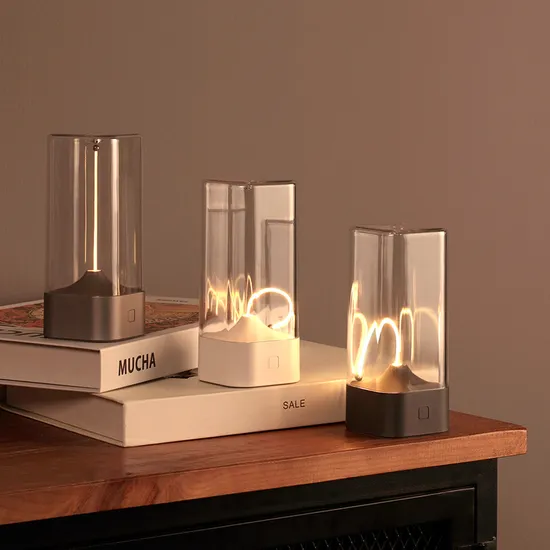 USB recargable táctil mini lámpara de mesa con luz nocturna magnética1