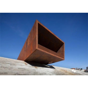 Weathering steel sculpture modern industrial art