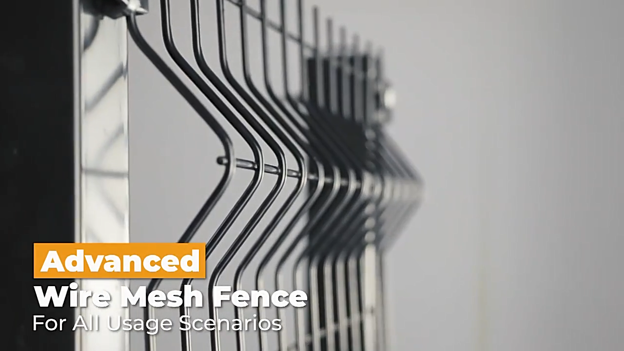 Haiao PVC enduit 3D Curvure Wired Mesh Fence 3d Panneaux de clôture à maille triangle à vendre1