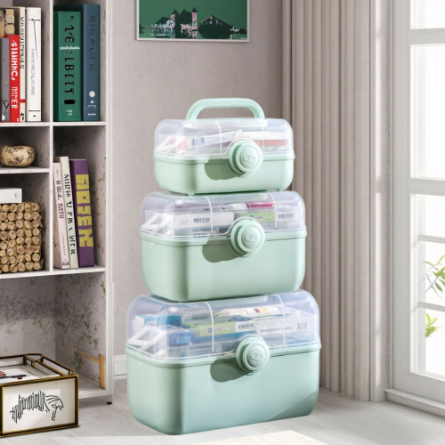 Multi-Tier Portable Plastic Storage Box for Home Organizing