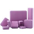 Hanhong Custom Großhandel Halskette Ohrringe Armband Schmuck Verpackung Box Pink Velvet Ring Juwely Box1