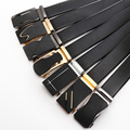Factory Direct Sales: Men's Casual Imitation Leather Pants Belt with Iron Automatic Buckle and Edging1