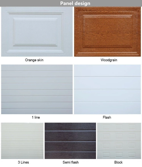 Double Sectional Garage Door with Polyurethane Foam