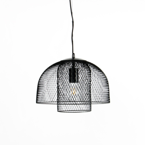 Industrial Double Layer Iron Mesh Pendant Light - Custom Colors & Sizes