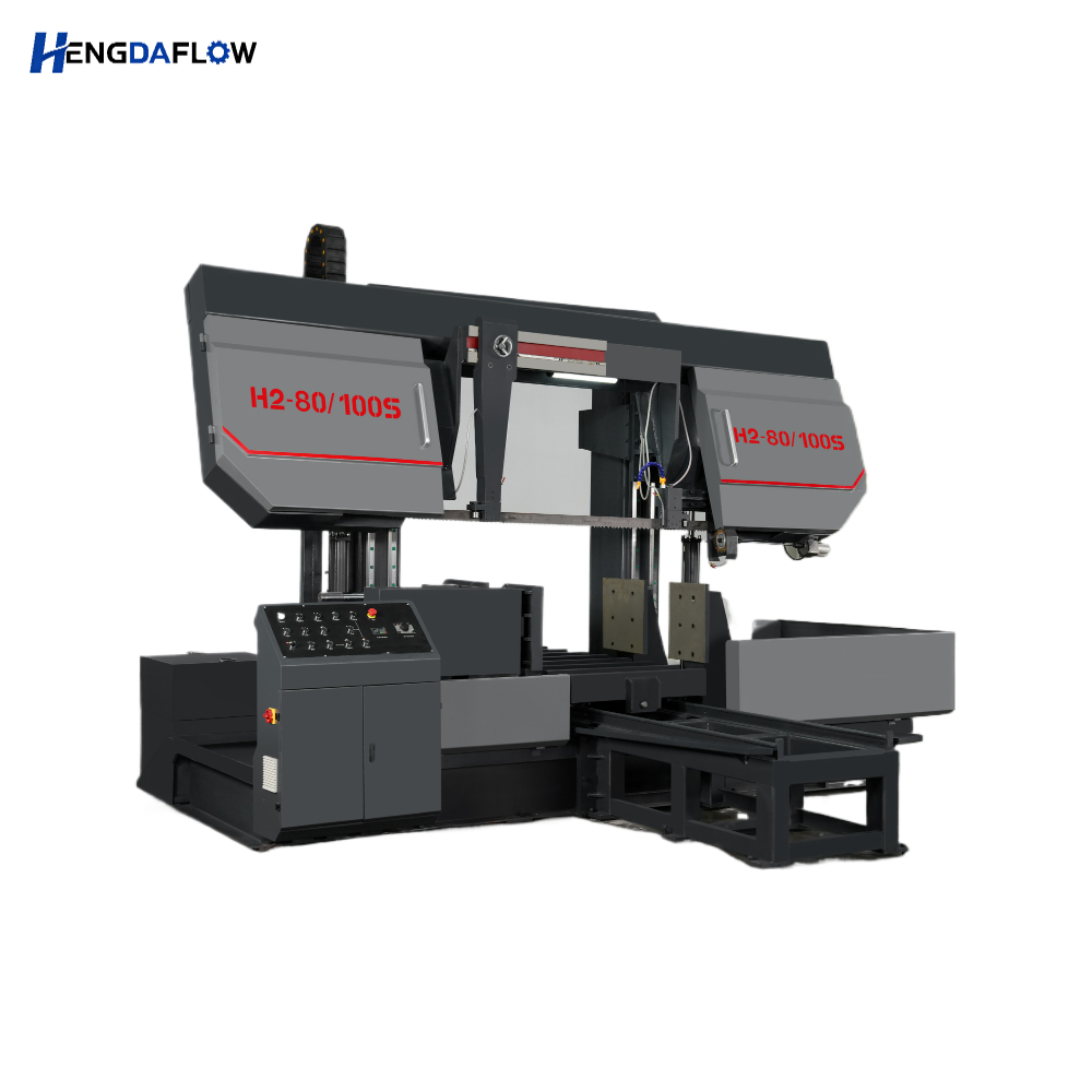Sega a nastro H2-80-100S con dispositivo di alimentazione piastra scorrevole ultralunga