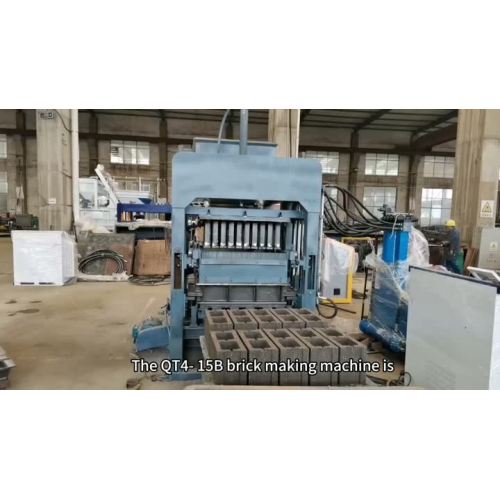 Машина для производства тротуарного кирпича QT4-15B, машина для изготовления полых бетонных блоков