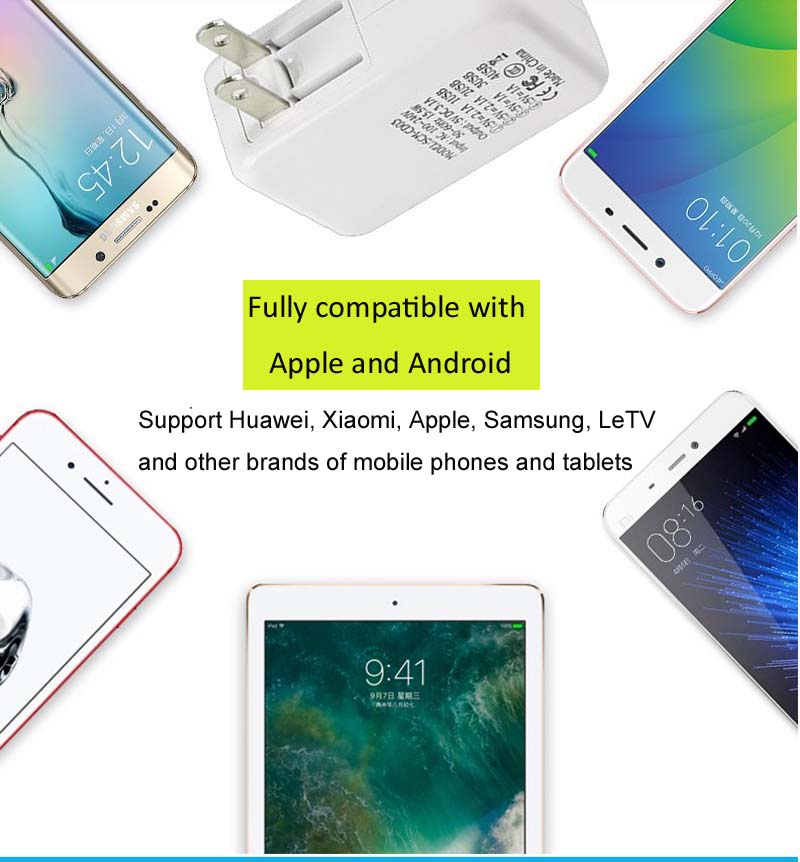 Four-port power adapter Highly compatible Four-port power adapter Highly compatible