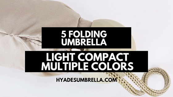 Light Compact Multiple Colors 5 Folding Umbrella