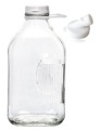 64 Oz Heavy Glass Milk Bottle with Lid, Pour Spout - 2 Quart Container1