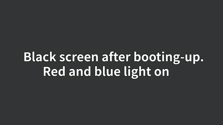 Black sreen when opening machine(fusion splicer）