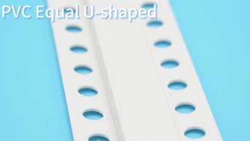 Decorative pvc right angle U-shaped channel