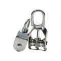 360-Grad-Rotations-Traktionsrad 304 Edelstahl-Doppelrad-Schwenk-Hebeseilrolle U-Typ1