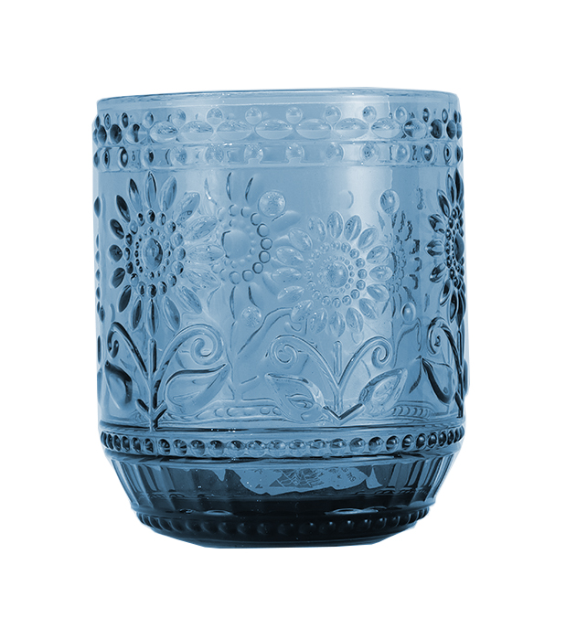 sunflower tumbler glass-blue