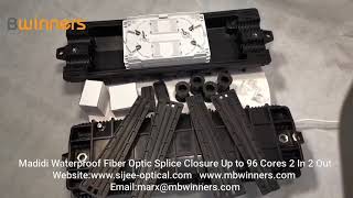 Madidi Waterproof Fiber Optic Splice Closure Up to 96 Cores 2 In 2 Out