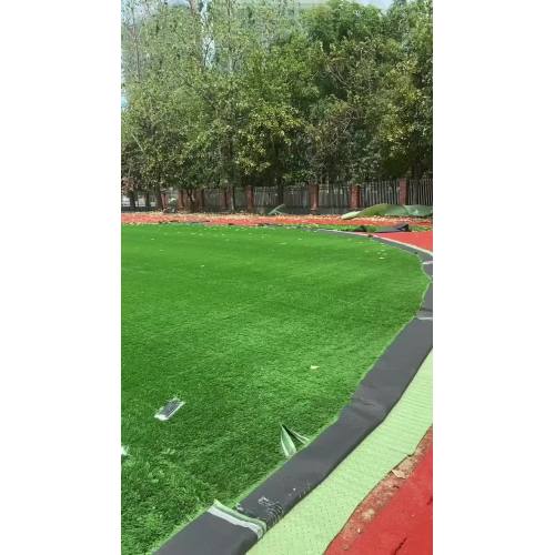 Artificial turf field installation