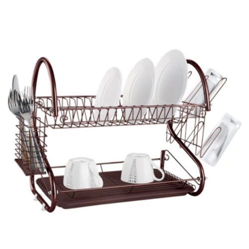 How should I place a metal dish rack?