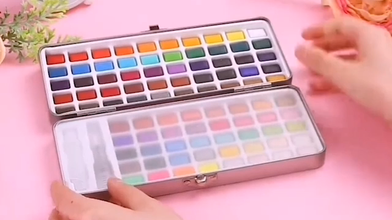 Sieaiart 90 Colors Solid Artist акварельный набор красок Aquarellewith Tin-Box и 1 % для водяной кисти для припасов Acuarelas Aquarela1