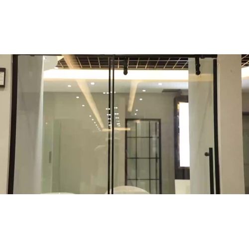 BP68P2 BATHROOM FRAMELESS MATT BLACK SHOWER DOOR