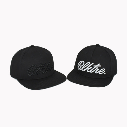 Nieuw ontwerp 3D -borduurwerk zwarte snapback cap