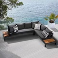 Meubles imperméables avec coussins salon en aluminium Balcony Patio Hotel Resort Metal Garden Outdoor Sectional Sofas1