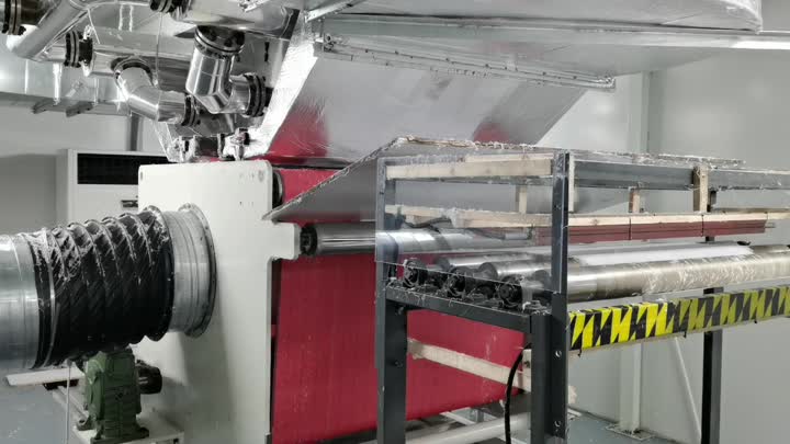 Máquina para tecido não tecido meltblown.mp4