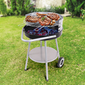Easy To Assemble Outdoor Portable Barbecue Grill Adjustable Height Trolley Charcoal Bbq Grill For Patio Garden1