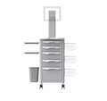 TR800-09191 Pharmaceutical Delivery Nurse Trolley 5-Drawer Display with National Casters1