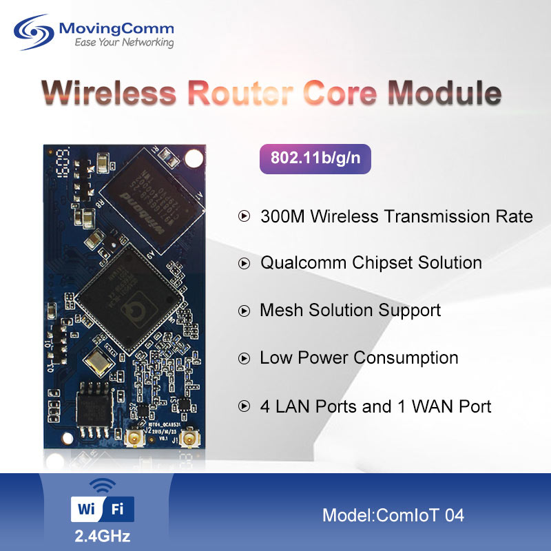 RTS ODM/OEM 1WAN 4LAN USB 2.0 QCA9531 802.11 B/G/N WiFi Router Modul 2.4 GHz 300Mbps M2M IoT Gateways Trådlöst Stamp Hole Module1